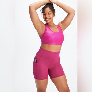 Fabletics Belle Iridescent Adjustable High Impact Sports Bra